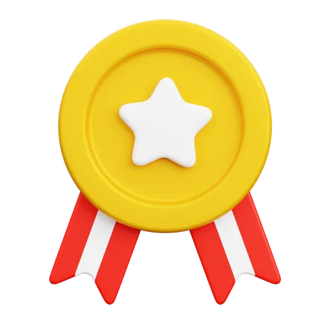 Gold Badge  3D Icon