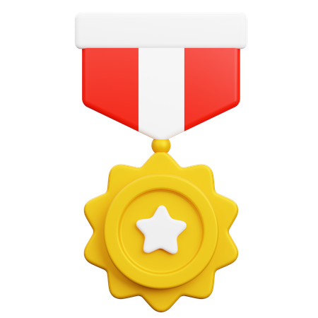 Gold Badge  3D Icon