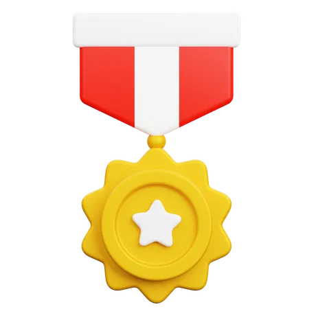 Gold Badge  3D Icon