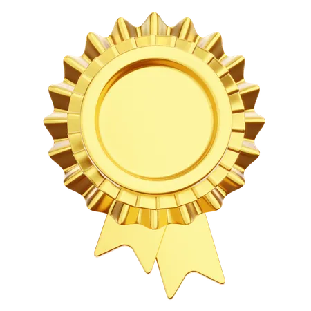 Gold Badge  3D Icon
