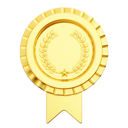 Gold Badge  3D Icon