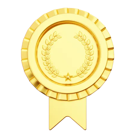 Gold Badge  3D Icon