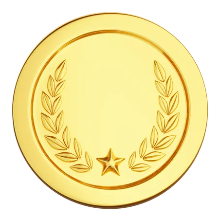 Gold Badge  3D Icon
