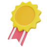 gold badge 3d logo
