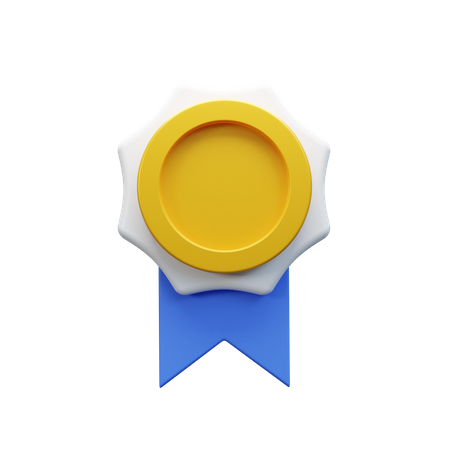 Gold Badge  3D Icon