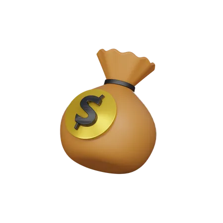 Gold Bag  3D Icon