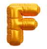 Gold Balloon Letter F