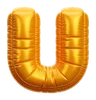 Gold Balloon Letter U