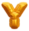 Gold Balloon Letter Y