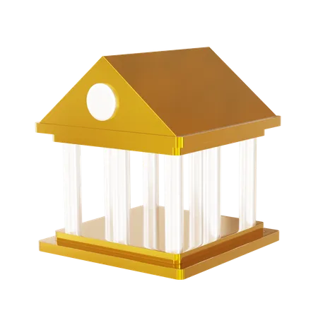 Gold Bank  3D Icon