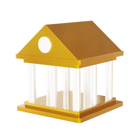 Financial 3 D With Golden 3D Icon