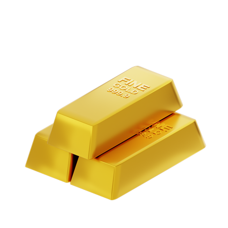 Gold Bar 1  3D Icon