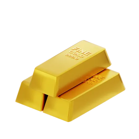 Gold Bar 1  3D Icon