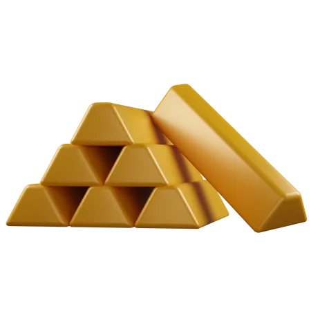 3 D Render Gold Bar Illustration 3D Icon