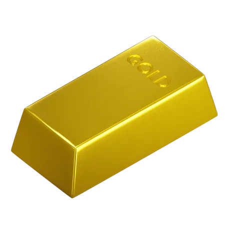One Shiny Gold Bar 3D Icon