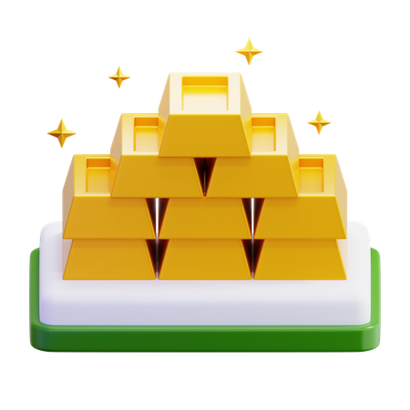 Gold Bar  3D Icon