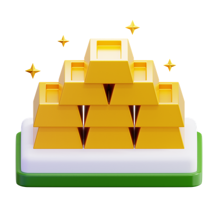 Gold Bar  3D Icon