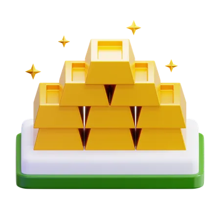 Gold Bar  3D Icon