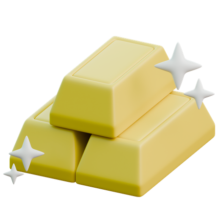 Gold Bar  3D Icon