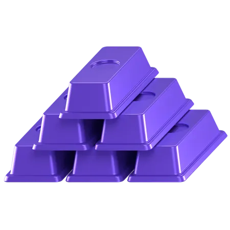 Gold Bar  3D Icon