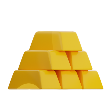 Gold Bar  3D Icon