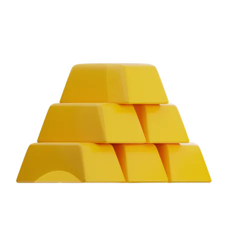 Gold Bar  3D Icon