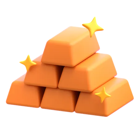 Gold Bar  3D Icon