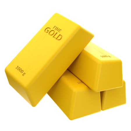 Gold Bar  3D Icon