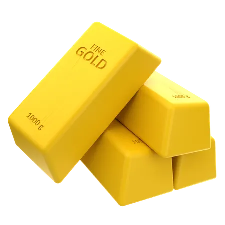 Gold Bar  3D Icon