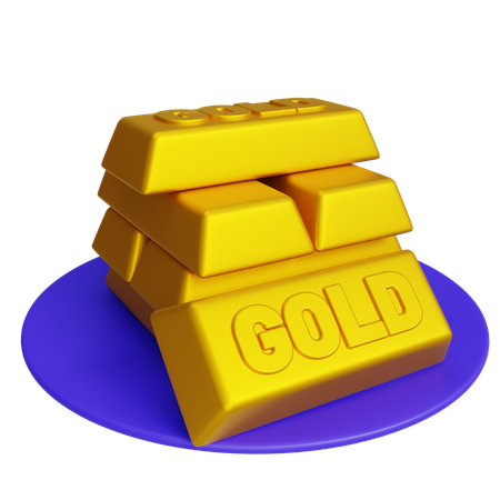 Gold Bar  3D Icon