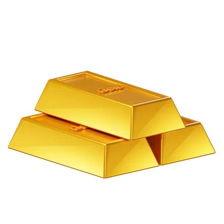 Gold Bar  3D Icon