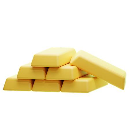 Gold bar  3D Icon
