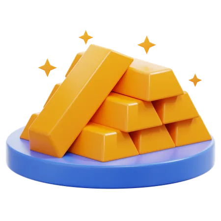 Gold Bar  3D Icon