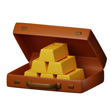 Gold Bar  3D Icon