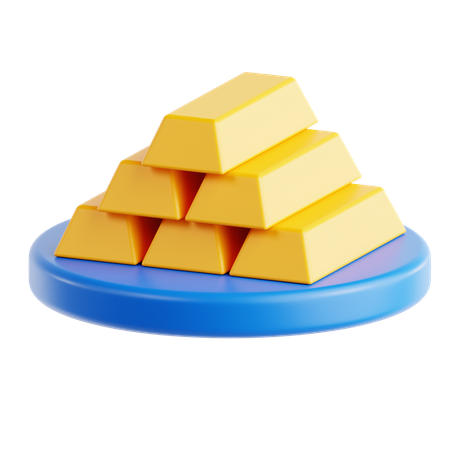 Gold Bar  3D Icon