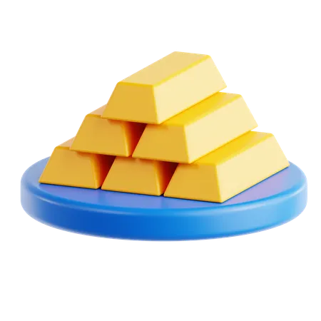 Gold Bar  3D Icon