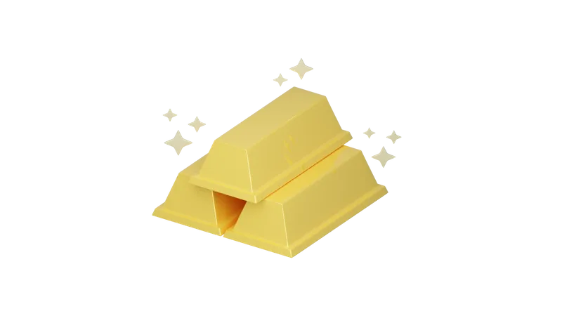 Gold Bar  3D Icon