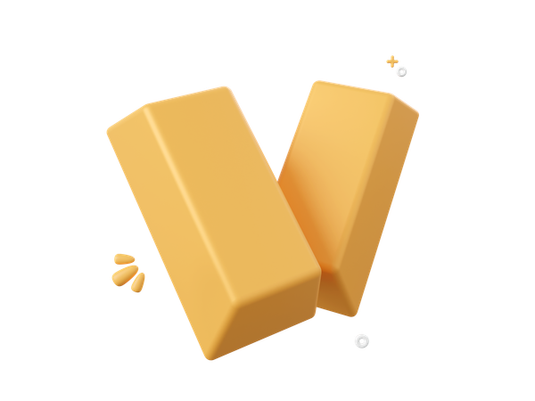 Gold Bar  3D Icon