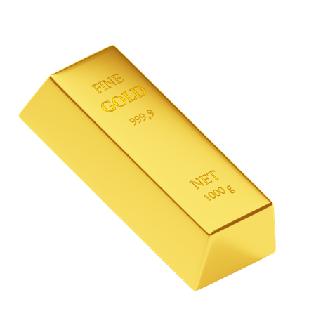 Gold Bar  3D Icon