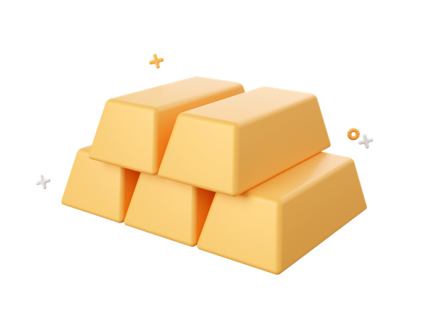 Gold Bar  3D Icon