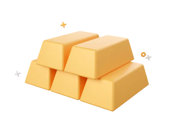 Gold Bar  3D Icon