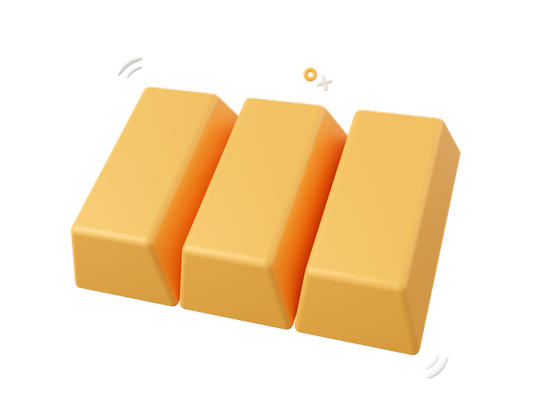 Gold Bar  3D Icon