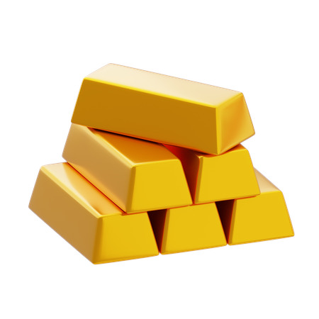 Gold Bar  3D Icon