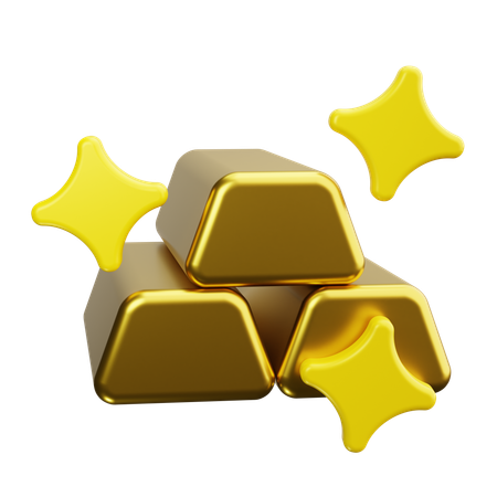 Gold Bar  3D Icon