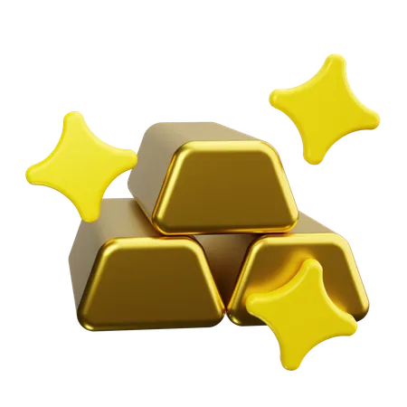 Gold Bar  3D Icon