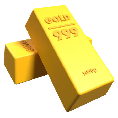 Gold Bar  3D Icon