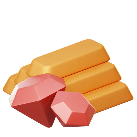 Gold Bar  3D Icon