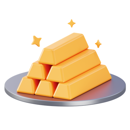 Gold bar  3D Icon