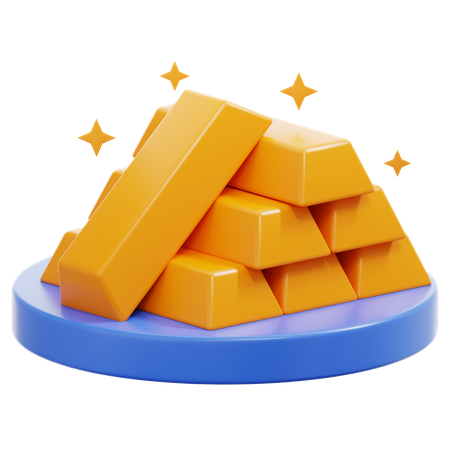 Gold Bar  3D Icon