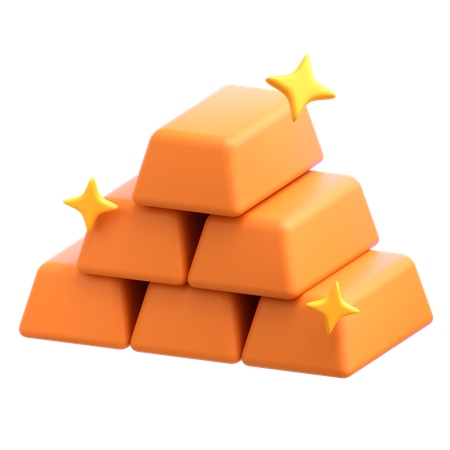 Gold Bar  3D Icon